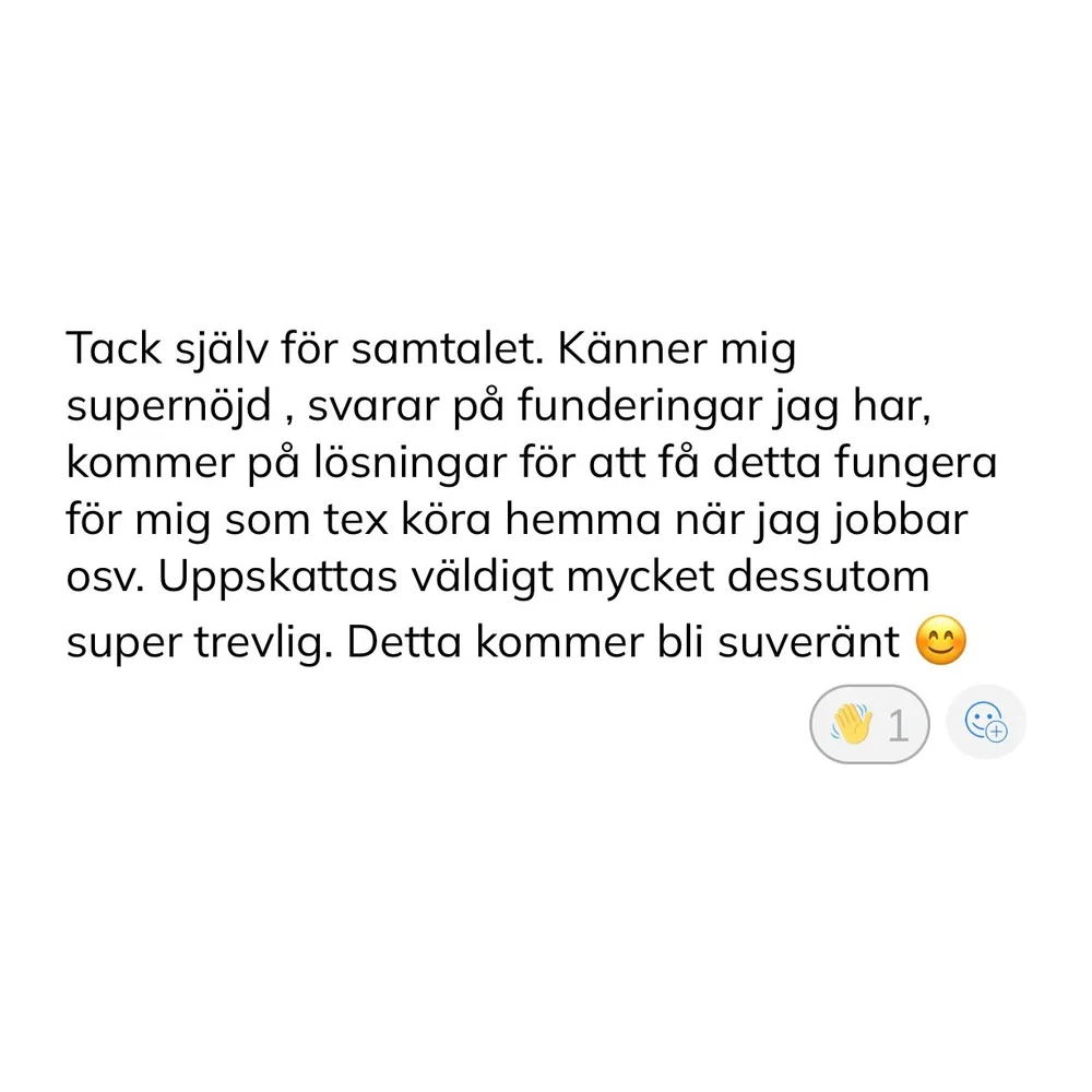 Meddelande från klient