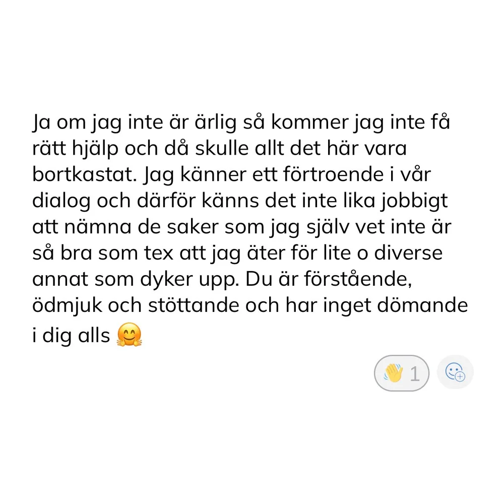 Meddelande från klient